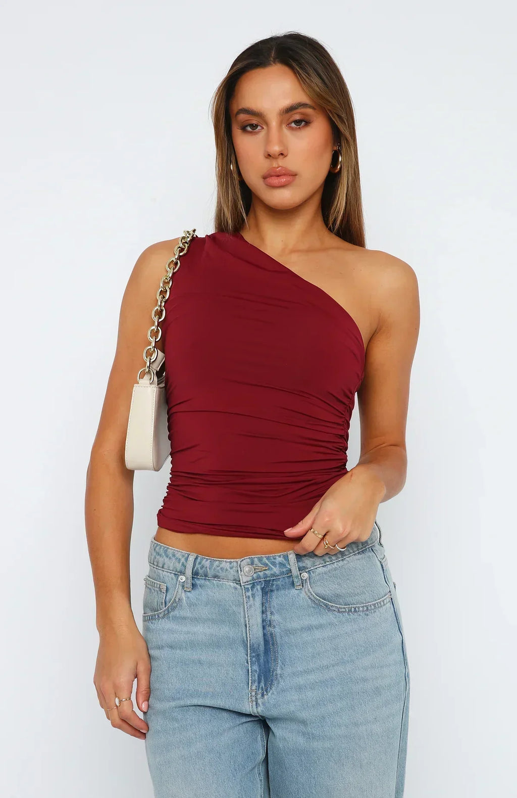 Imaya | Gedraaide One-Shoulder Top