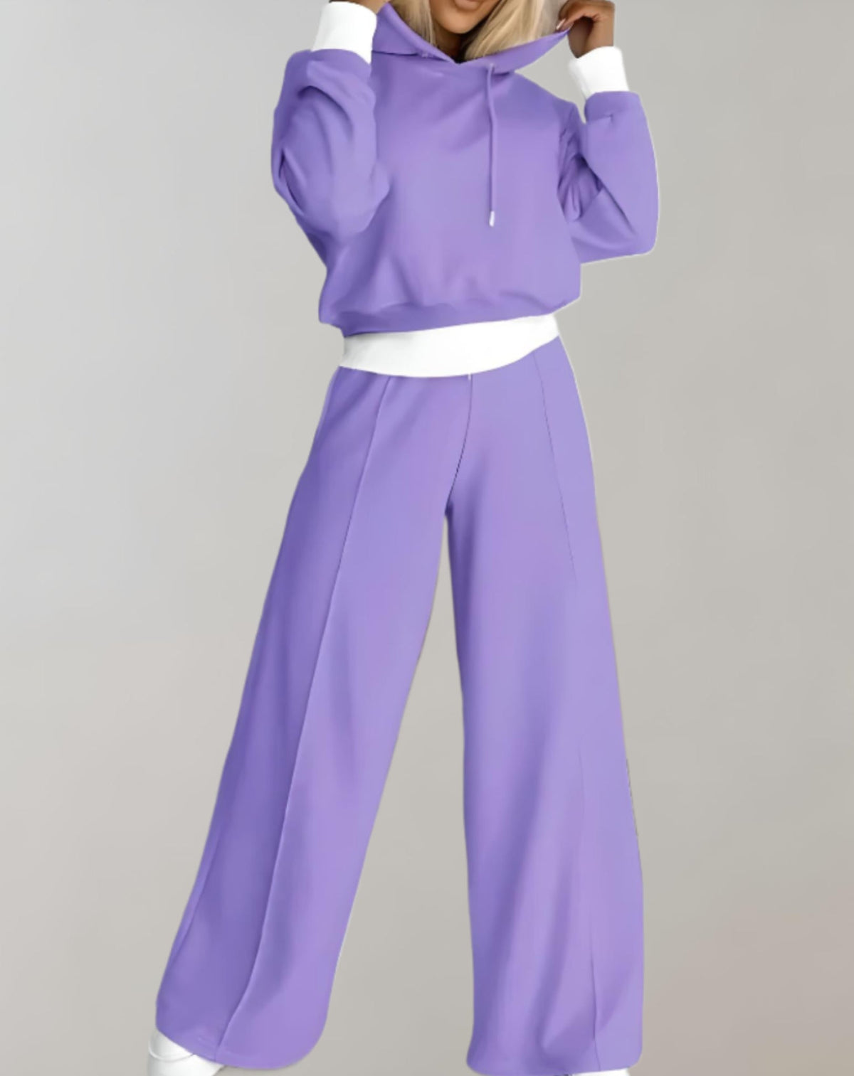 Bree | Loungeset met Wijde Broek en Hoodie