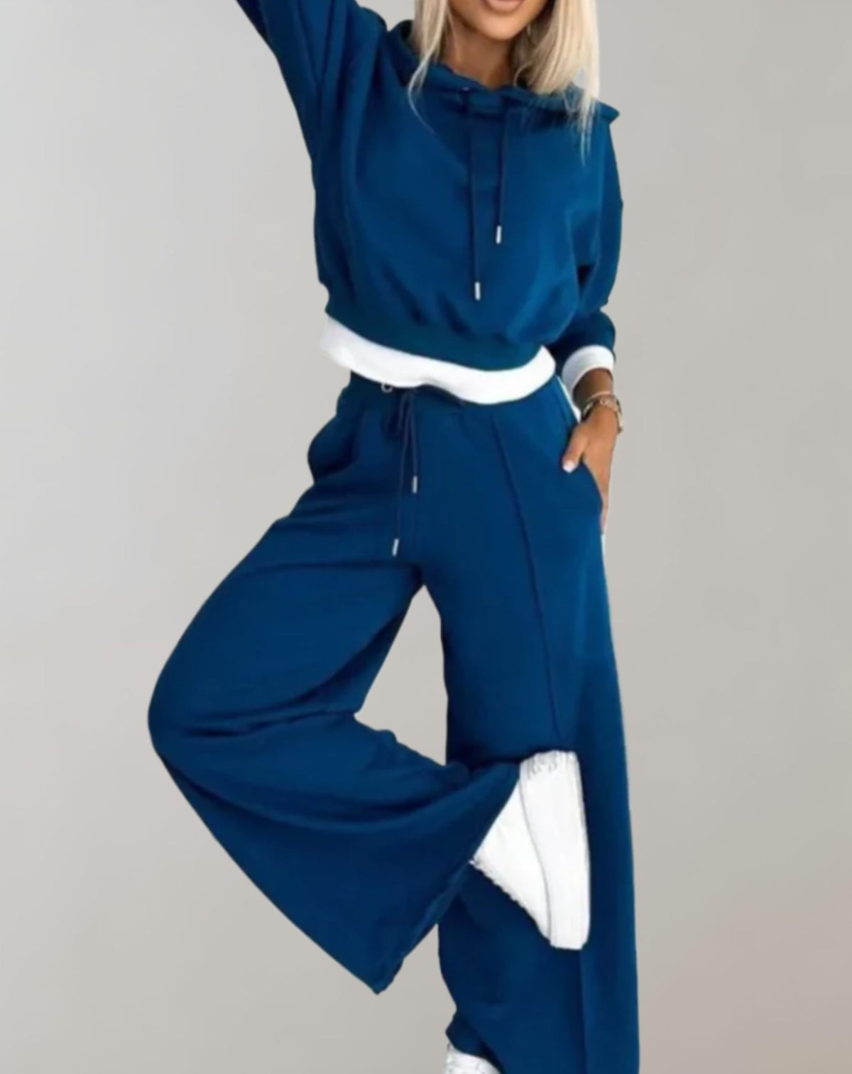 Bree | Loungeset met Wijde Broek en Hoodie