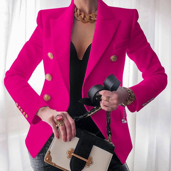 Marcelline | Getailleerde Blazer met Goudkleurige Knopen