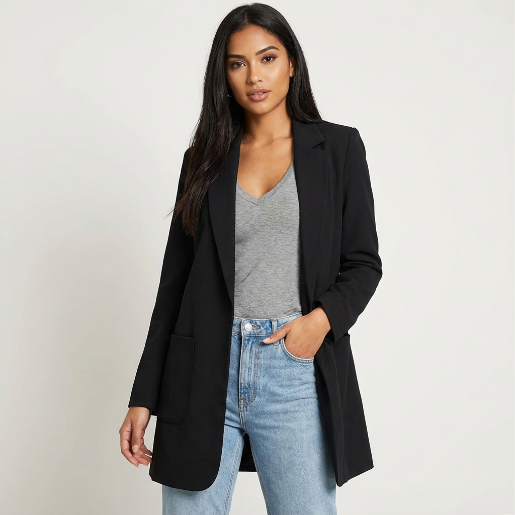 Ingrid | Gestructureerde Blazer met Klassieke Revers