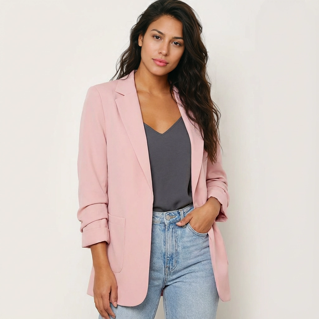 Ingrid | Gestructureerde Blazer met Klassieke Revers