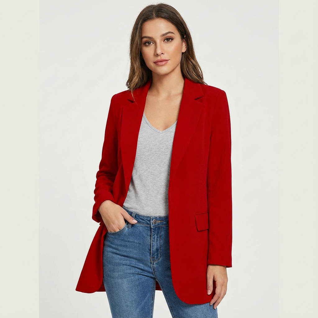Ingrid | Gestructureerde Blazer met Klassieke Revers