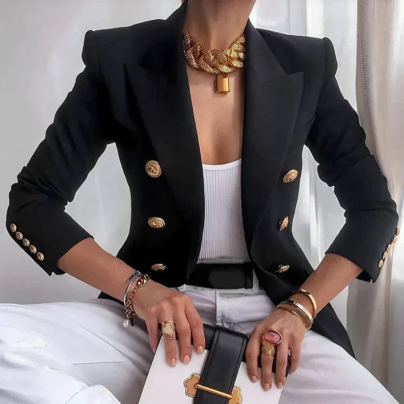 Adrienne | Dubbelrijige Blazer met Getailleerde Pasvorm