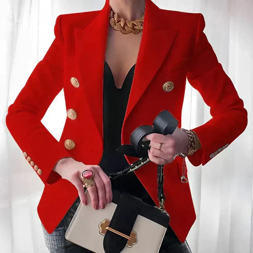 Adrienne | Dubbelrijige Blazer met Getailleerde Pasvorm