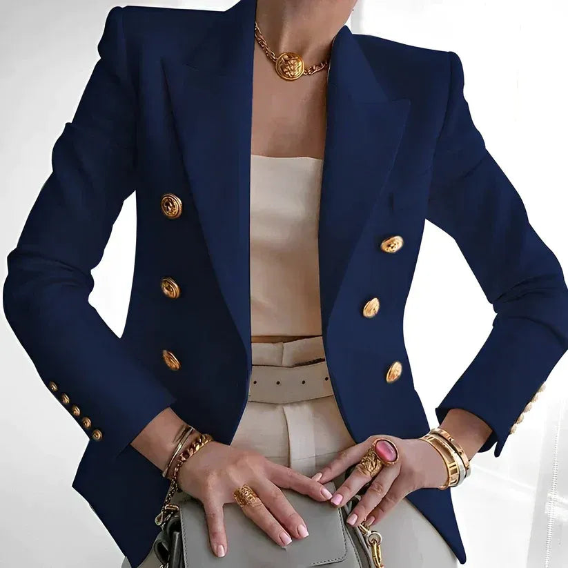 Adrienne | Dubbelrijige Blazer met Getailleerde Pasvorm