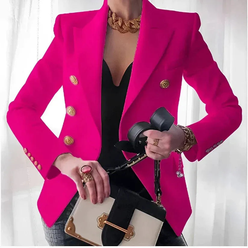 Adrienne | Dubbelrijige Blazer met Getailleerde Pasvorm