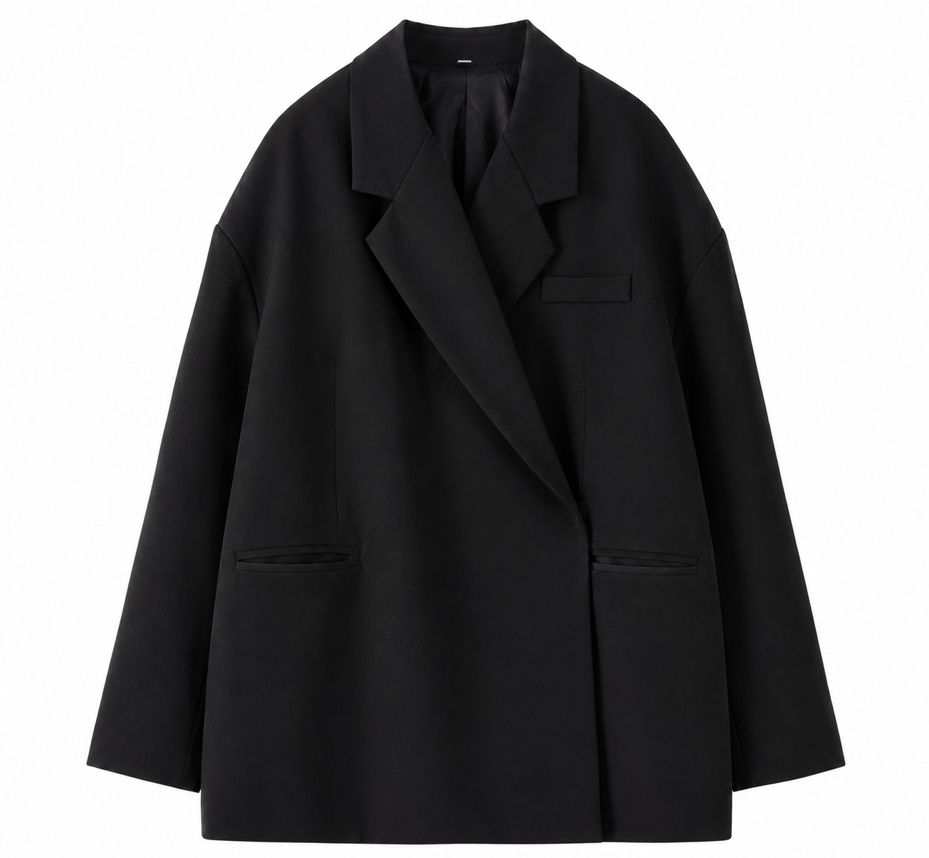 Elegante blazer met zijknoop voor dames Zwart