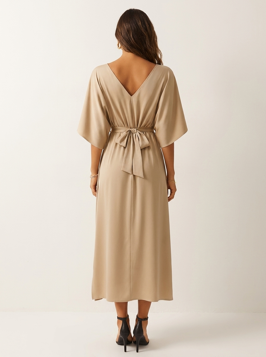 Isabella | Maxi jurk met strikceintuur