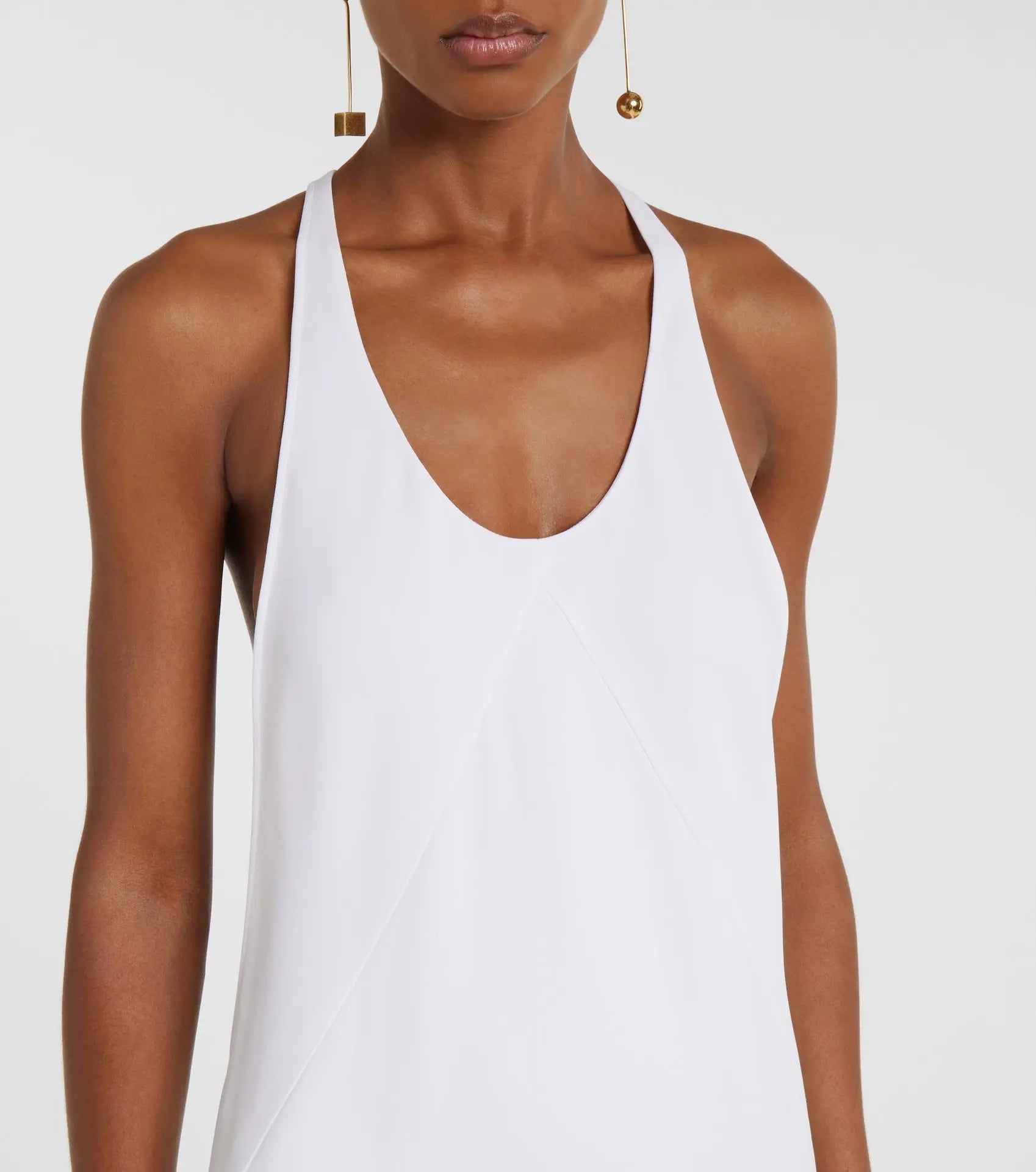 Emelie | Chique Witte Rugloze Halter Zomerjurk