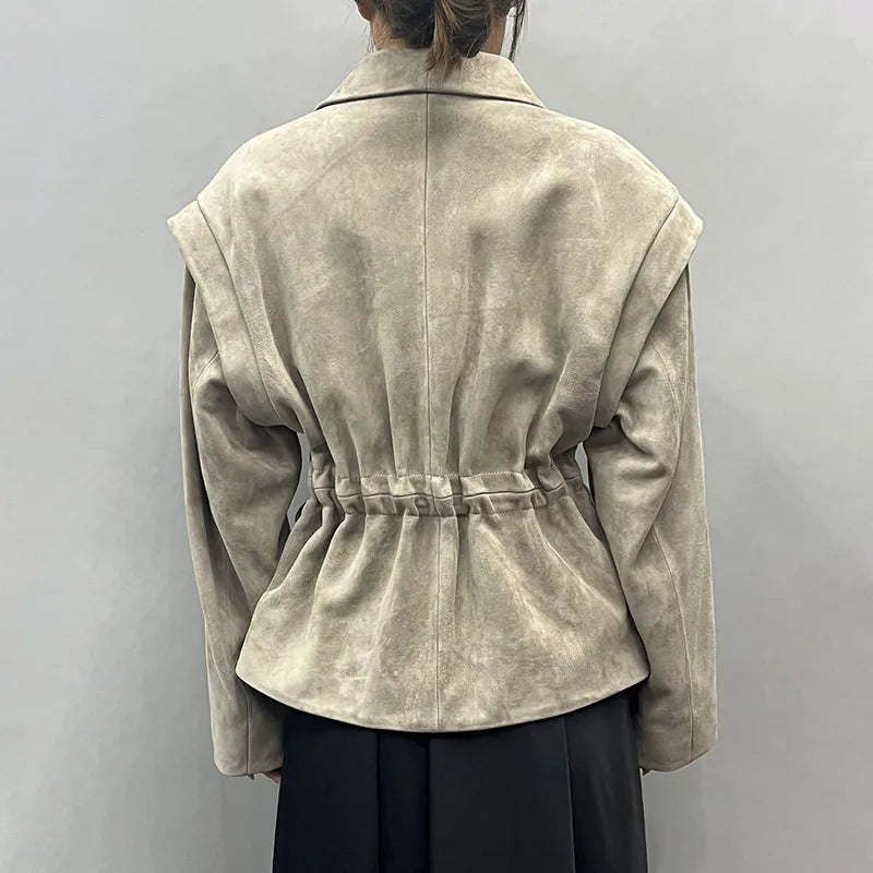 Fiene | Suède-Look Leren Blazer