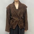 Fiene | Suède-Look Leren Blazer