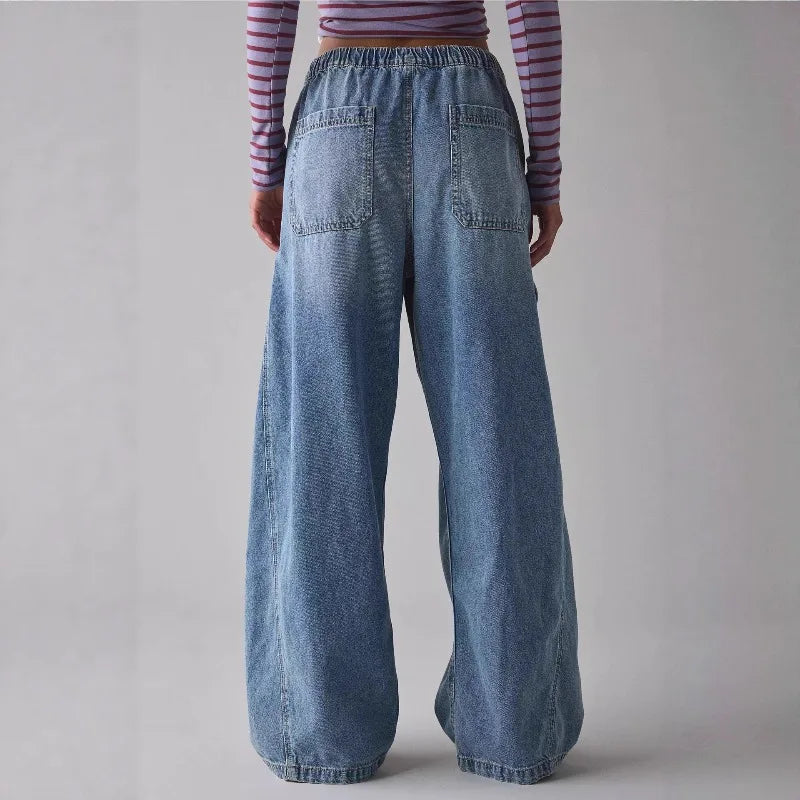 Vera | Baggy Cargo Jeans met Trekkoord