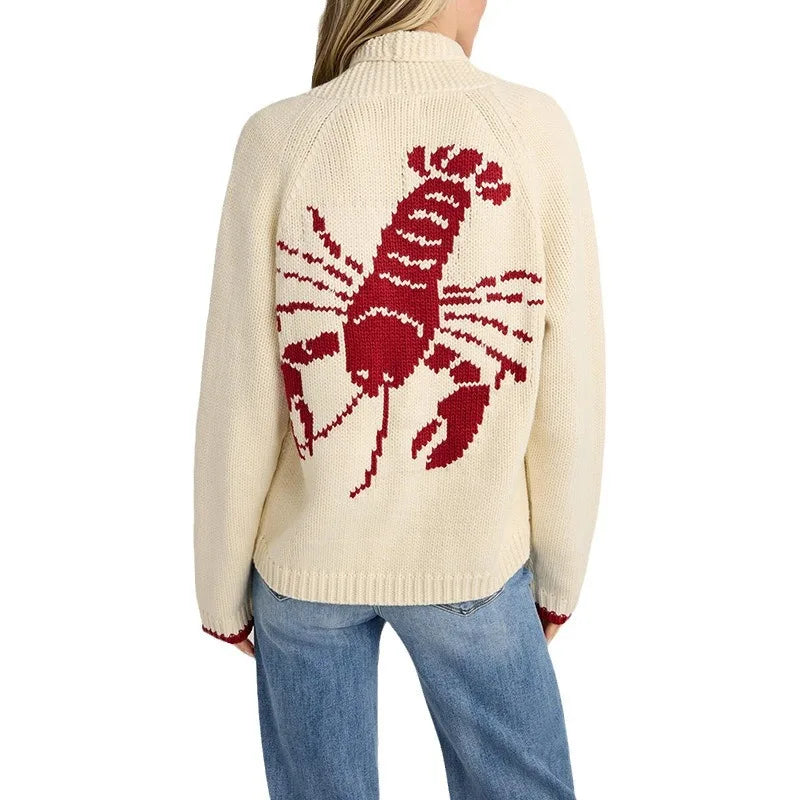 Fenna | Gebreide Cardigan met Kreeftmotief