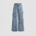Doortje | Wide leg jeans met strikdetails