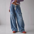 Vera | Baggy Cargo Jeans met Trekkoord