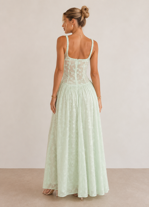 Avi | Maxi Jurk met Transparante Details