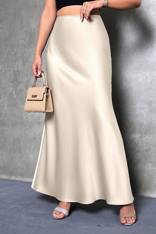 Bibi | Satijnen maxi rok