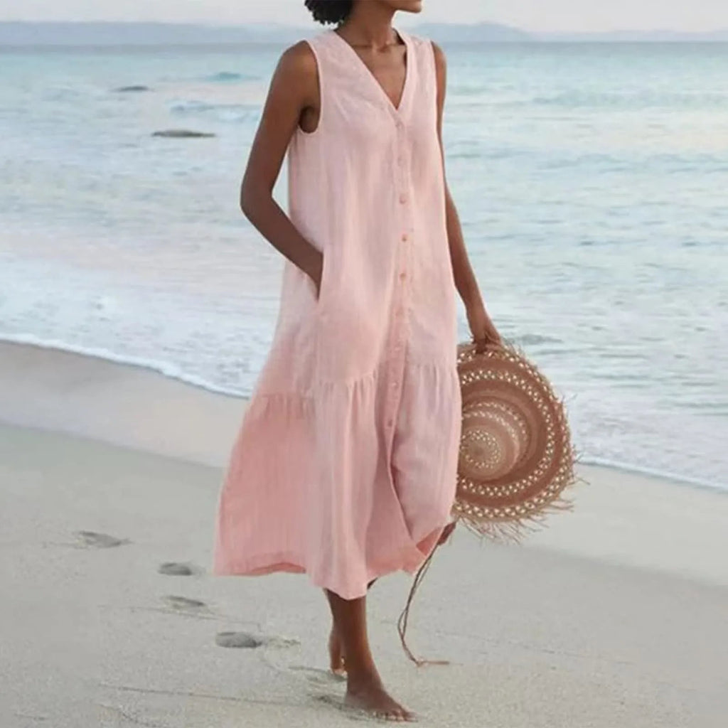 Sophie | Luchtige strandjurk met tijdloze charme