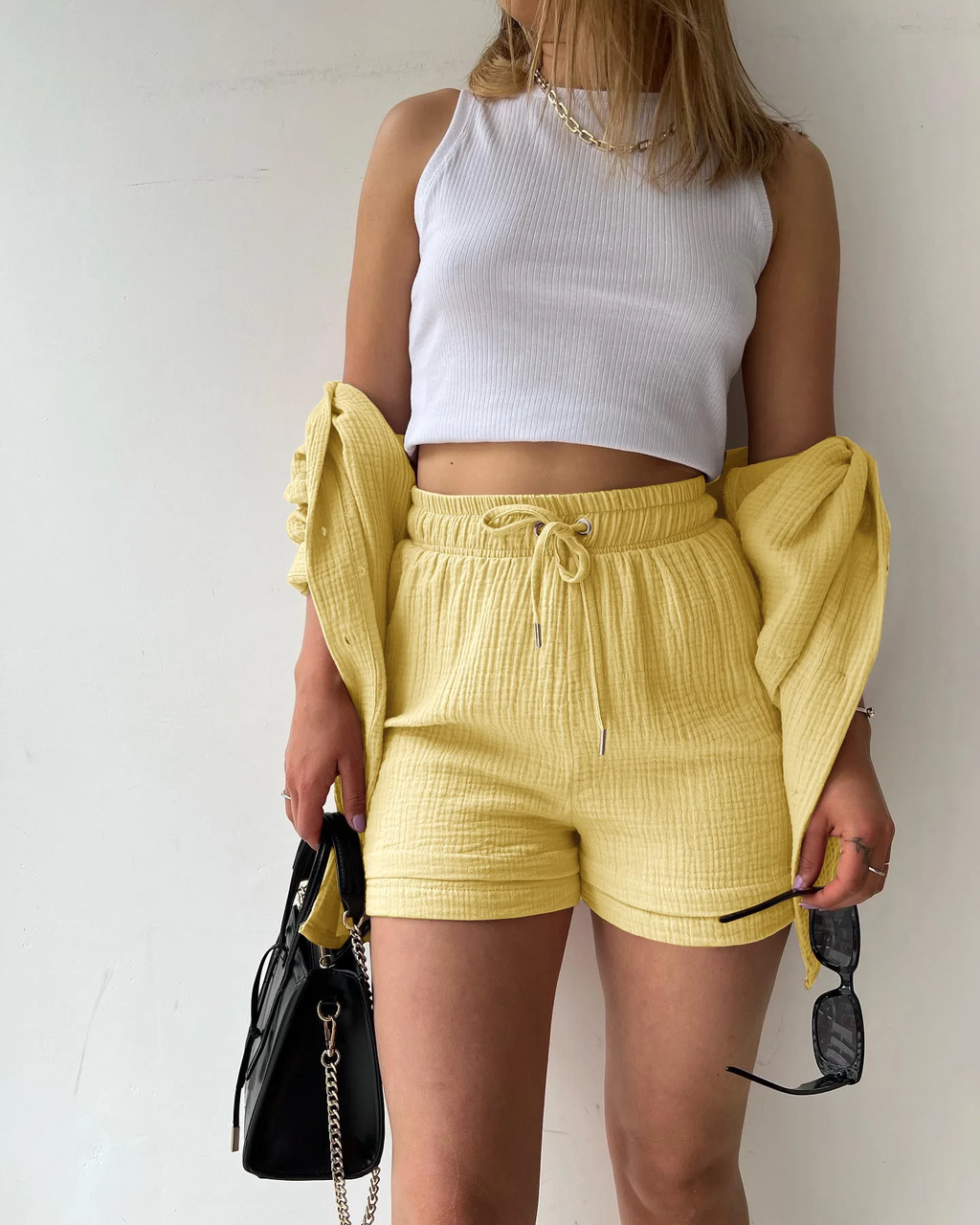 Capri | Luchtige lounge set met korte broek