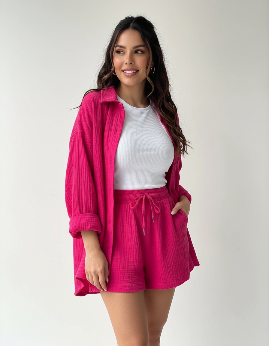 Capri | Luchtige lounge set met korte broek