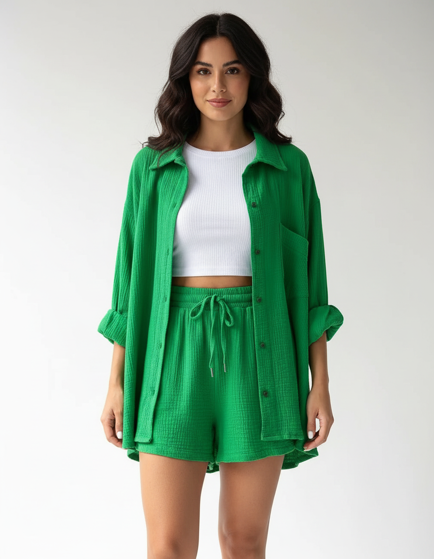 Capri | Luchtige lounge set met korte broek