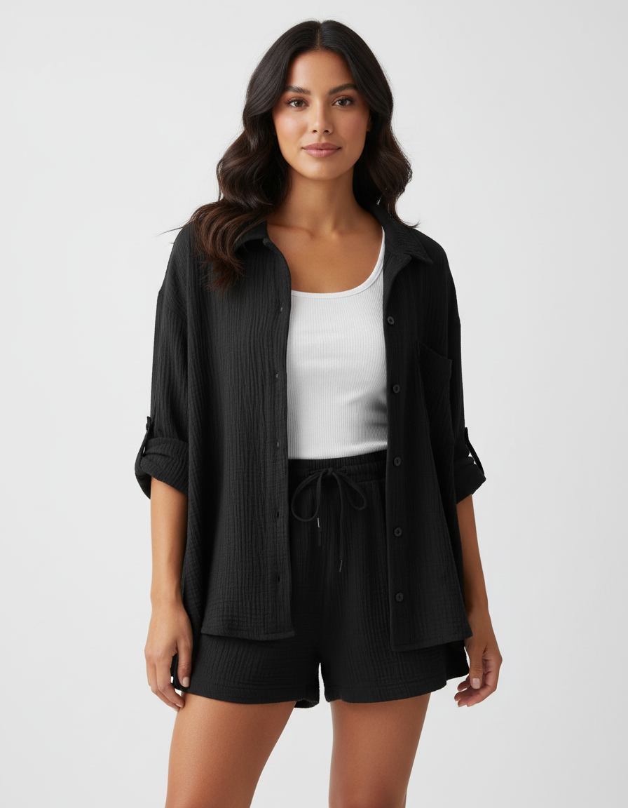 Capri | Luchtige lounge set met korte broek