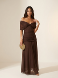 Valentina | Luxe geplooide maxi avondjurk