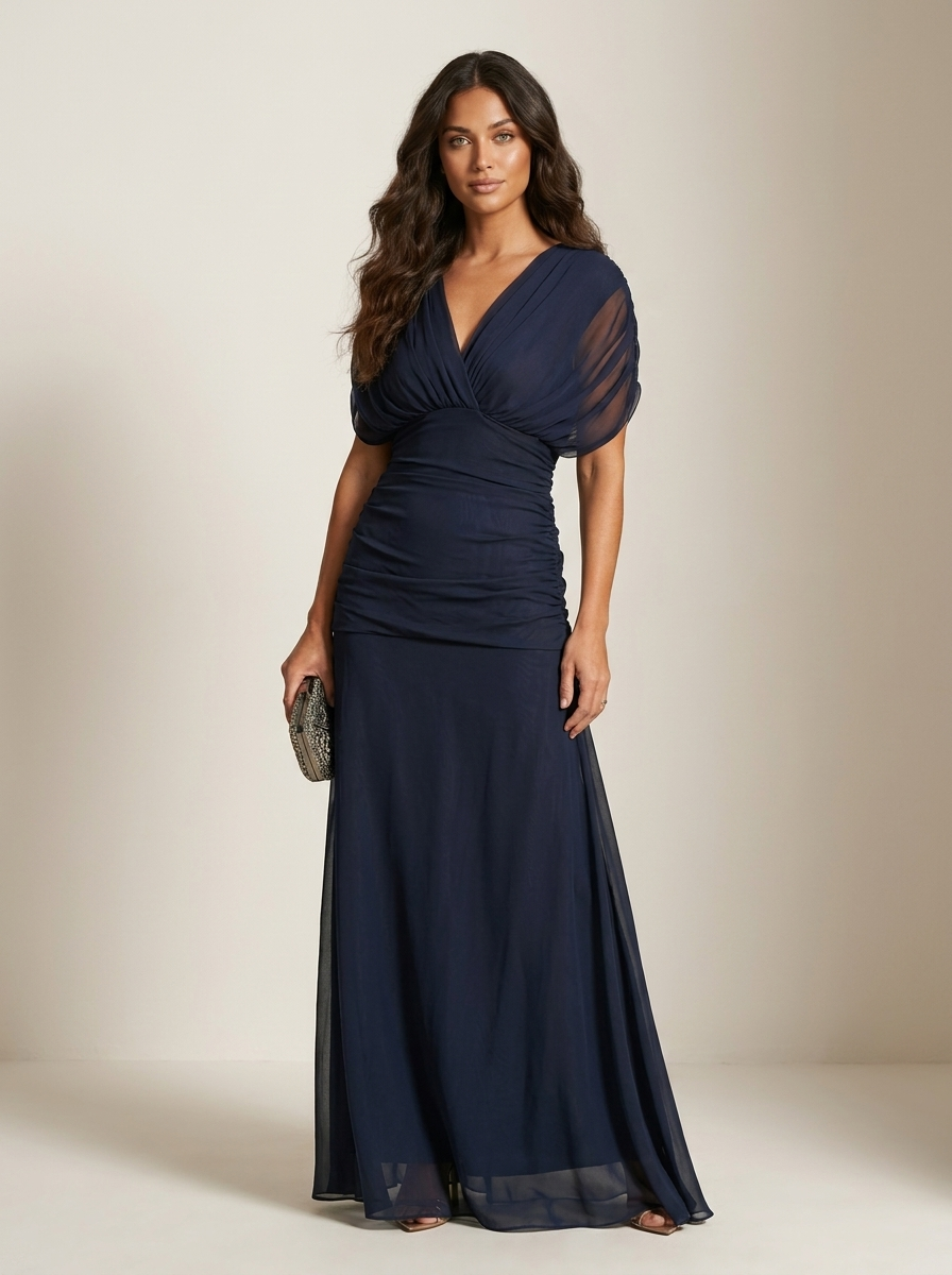 Valentina | Luxe geplooide maxi avondjurk