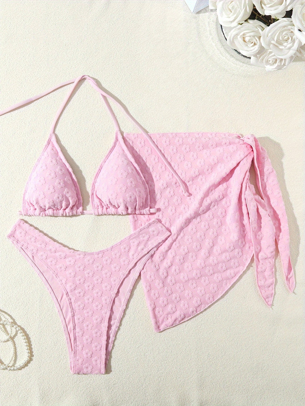 Loes | 3-delige bikini set met omslag