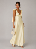 Maxi jurk met strikdetail