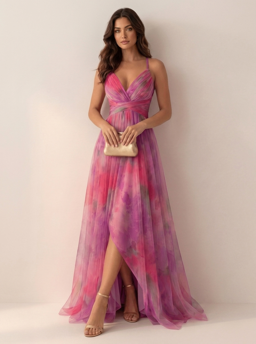 Isabella | Maxi jurk met watercolor print