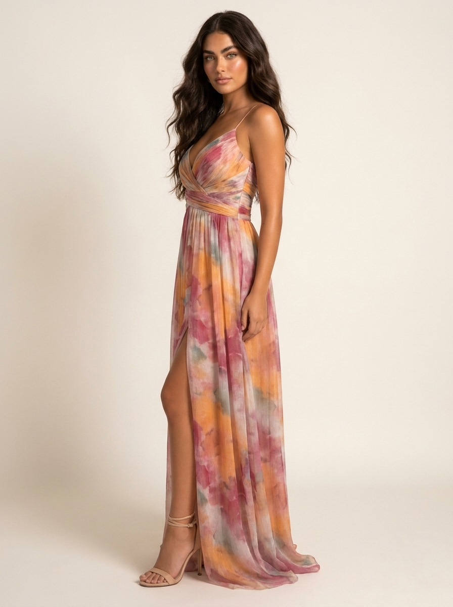 Isabella | Maxi jurk met watercolor print