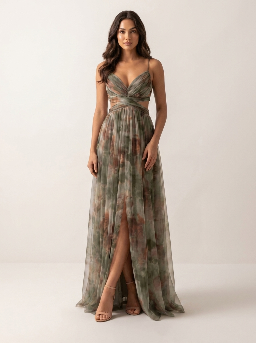 Isabella | Maxi jurk met watercolor print