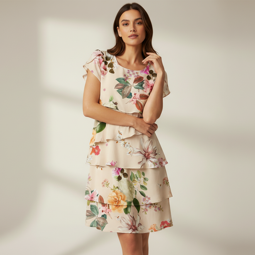 Fleur | Chiffon jurk met ruches