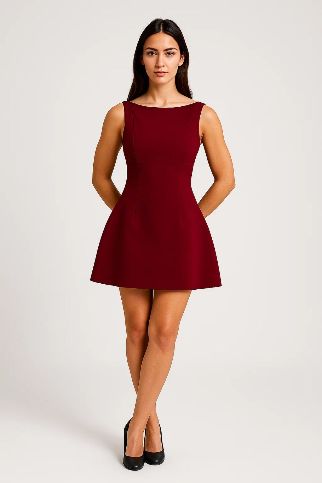 Valentine | Mouwloze Mini-Jurk met Open Rug