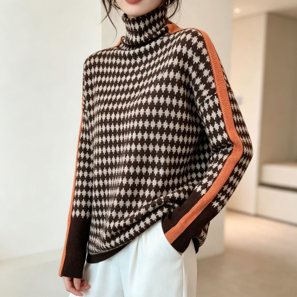 Aura | Gestreepte Pullover met Hoge Hals
