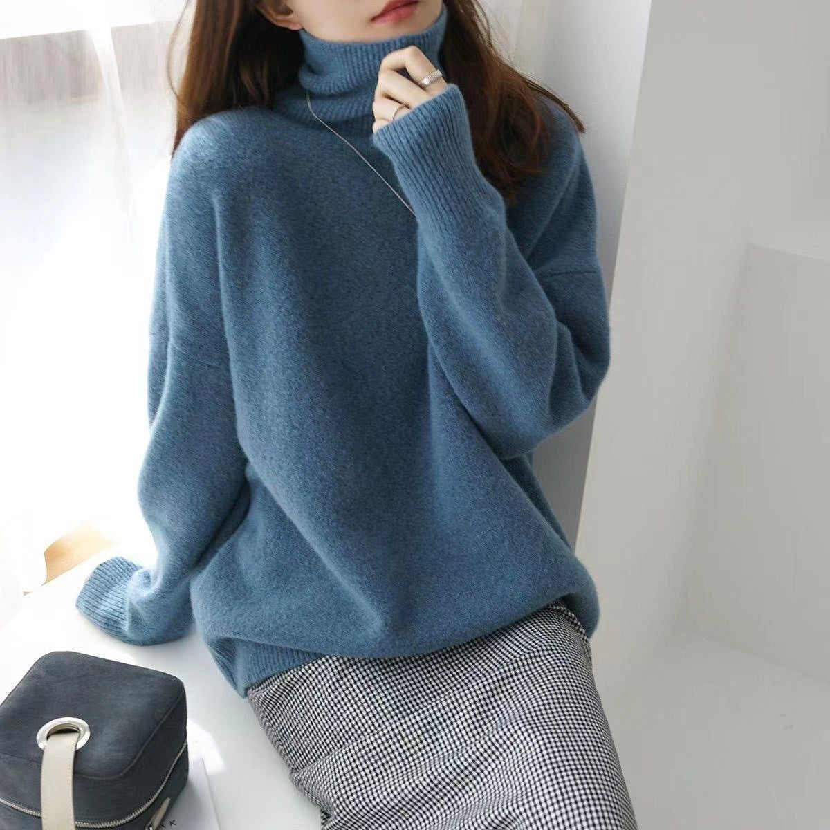Alix | Turtleneck Pullover in Ontspannen Breiwerk