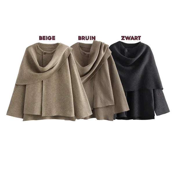 Cozy | Oversized Jas met Vaste Sjaal