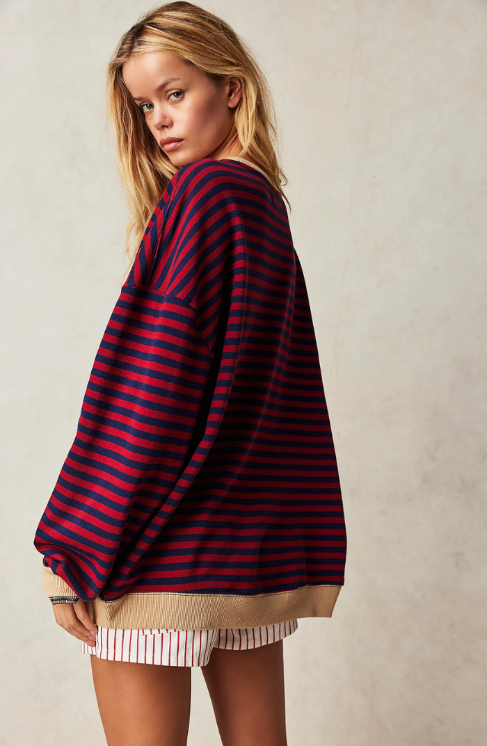 Blix | Oversized Gestreept Sweatshirt