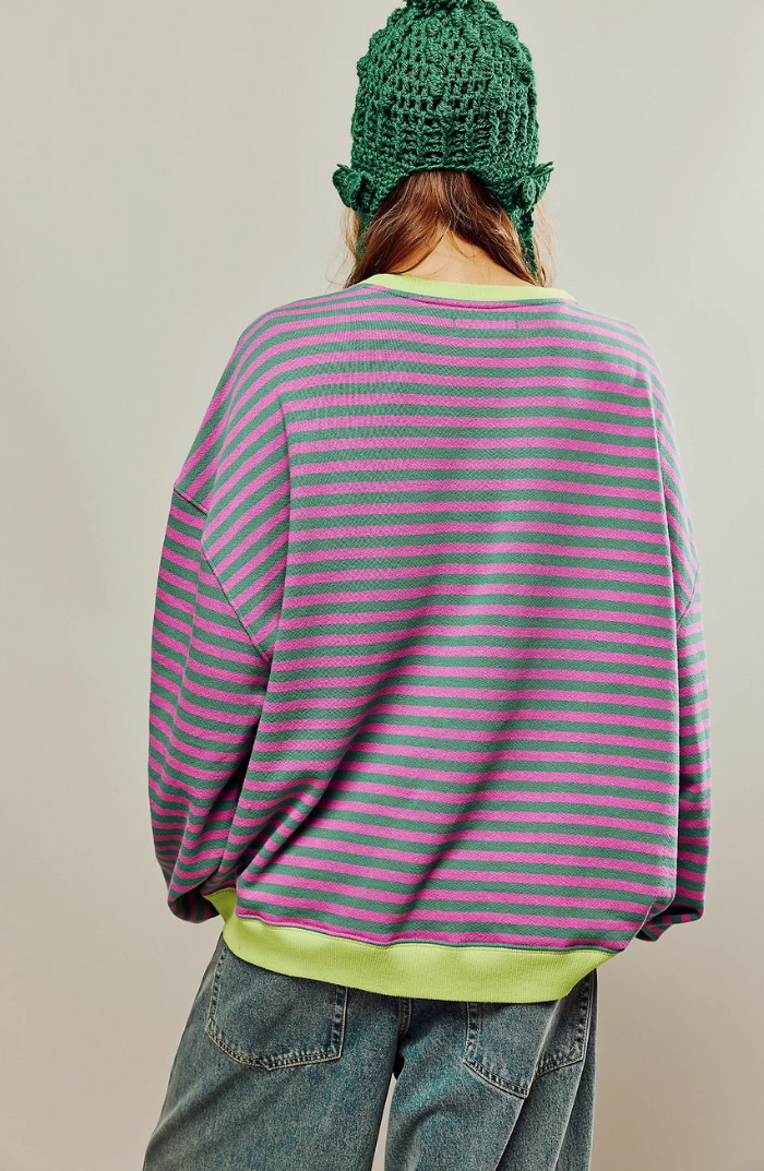 Blix | Oversized Gestreept Sweatshirt
