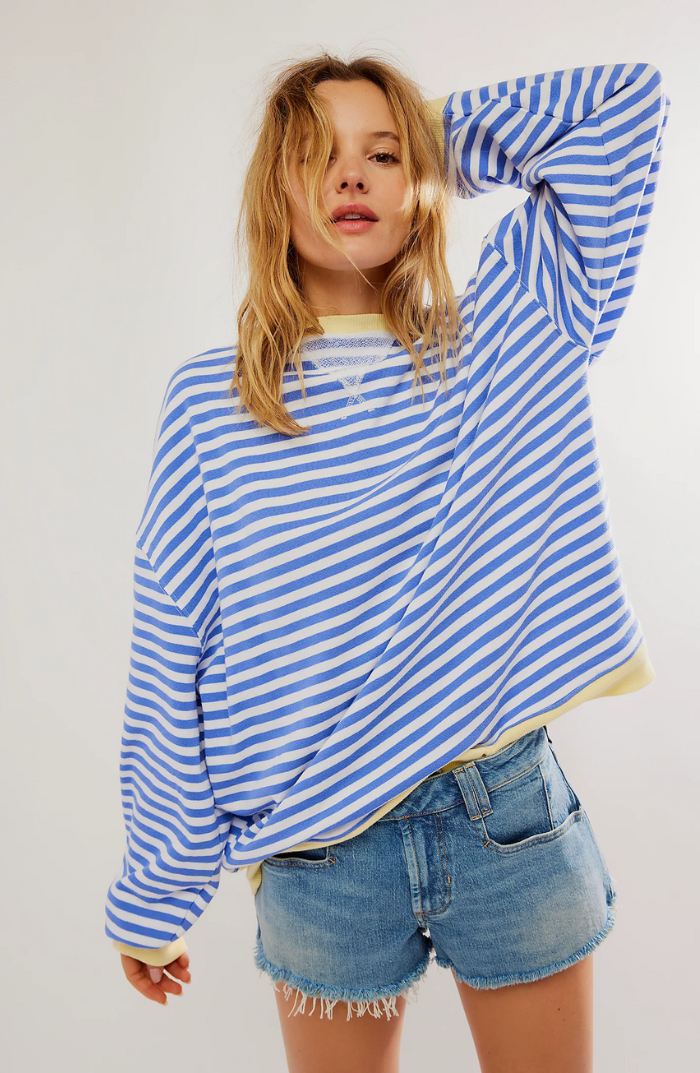 Blix | Oversized Gestreept Sweatshirt