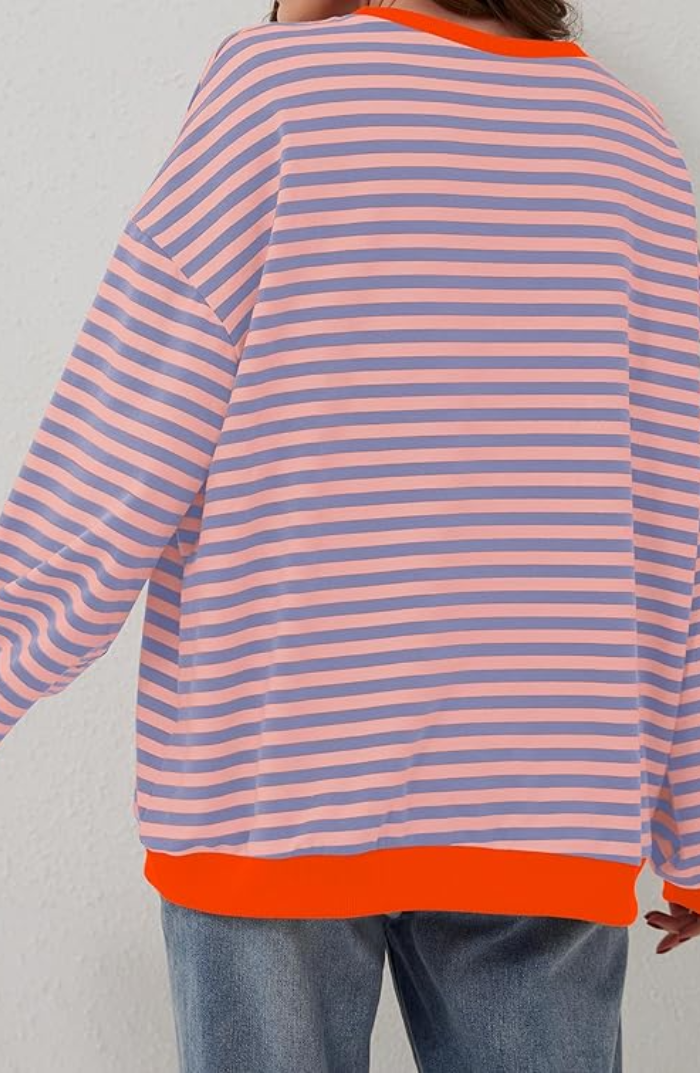 Blix | Oversized Gestreept Sweatshirt