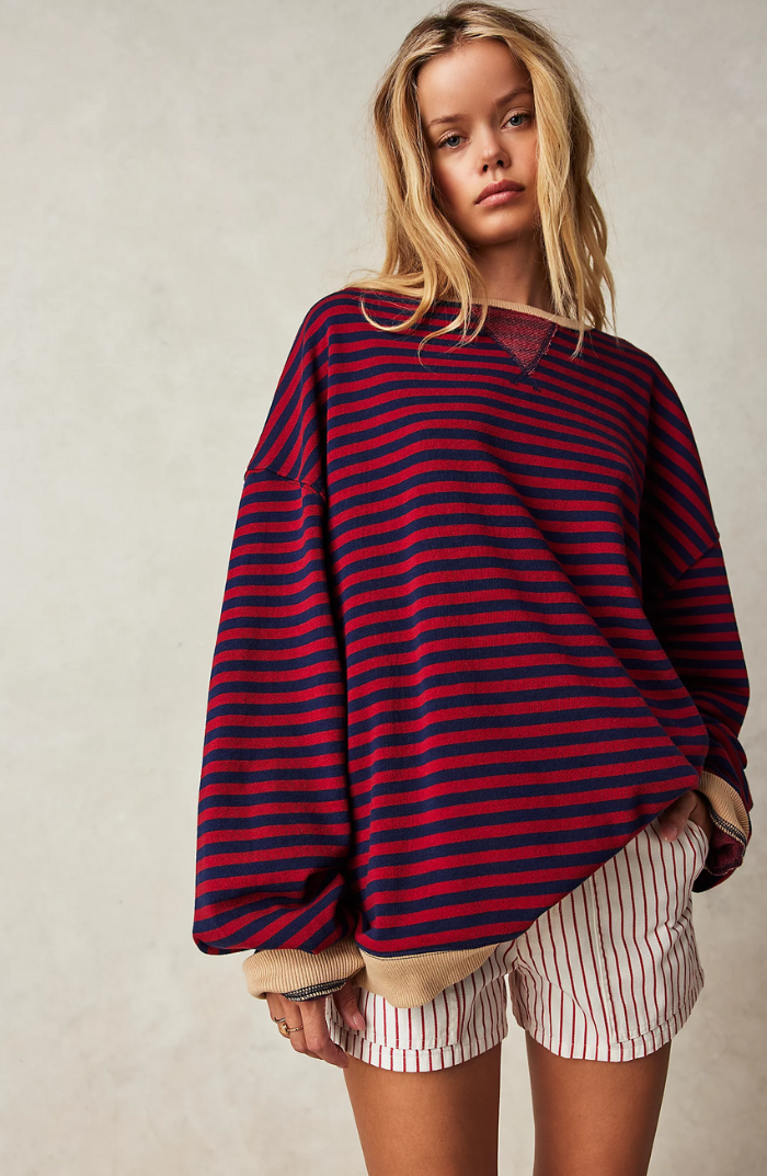 Blix | Oversized Gestreept Sweatshirt
