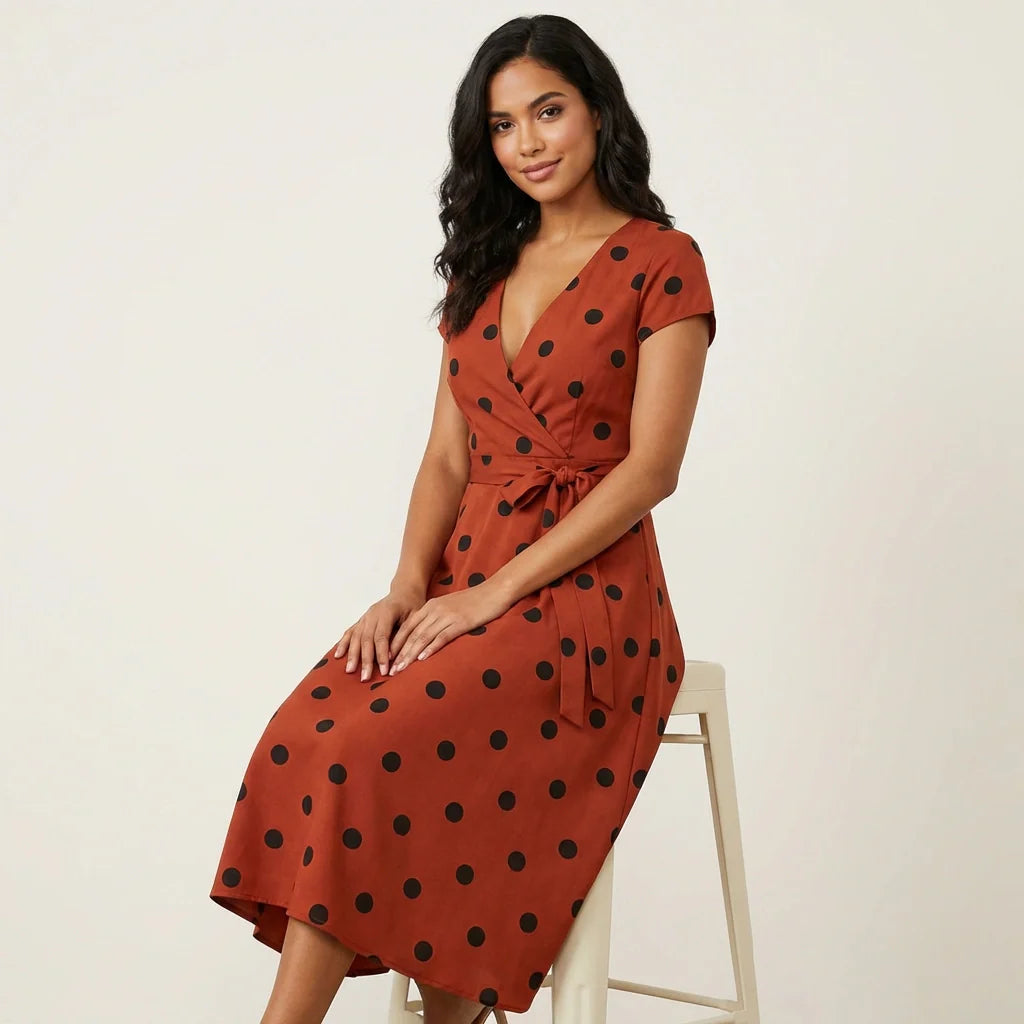 Camille | Polkadot wikkeljurk
