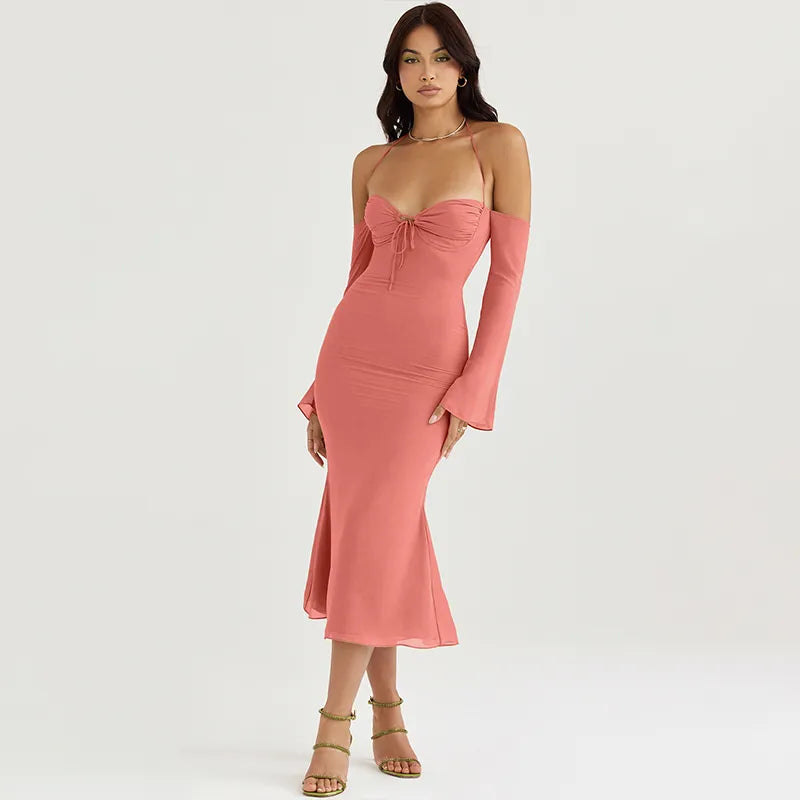Ella | Off-shoulder midi jurk