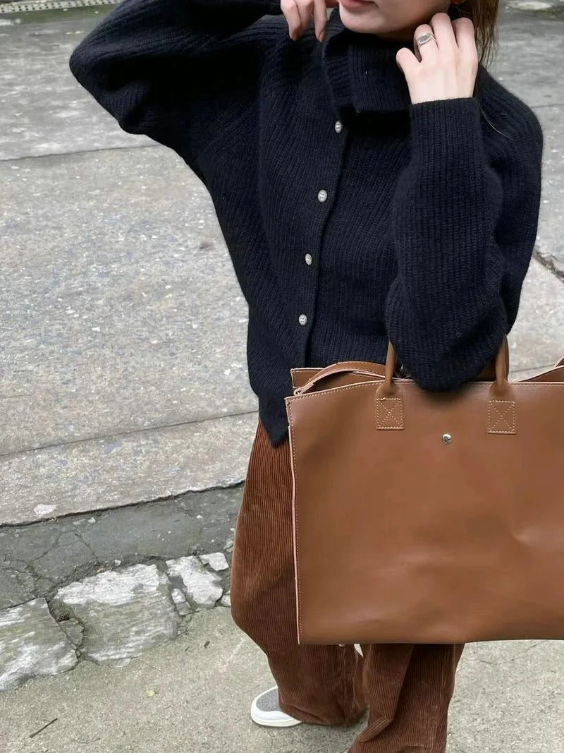 Franchesca | Wollen Coltrui Cardigan