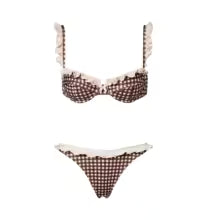 Loiza | Gingham bikini met ruches