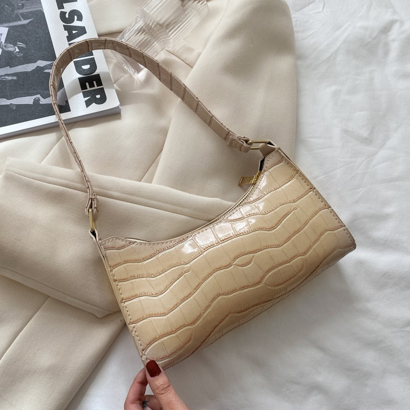 Sofie | Retro schoudertasje met crocoprint