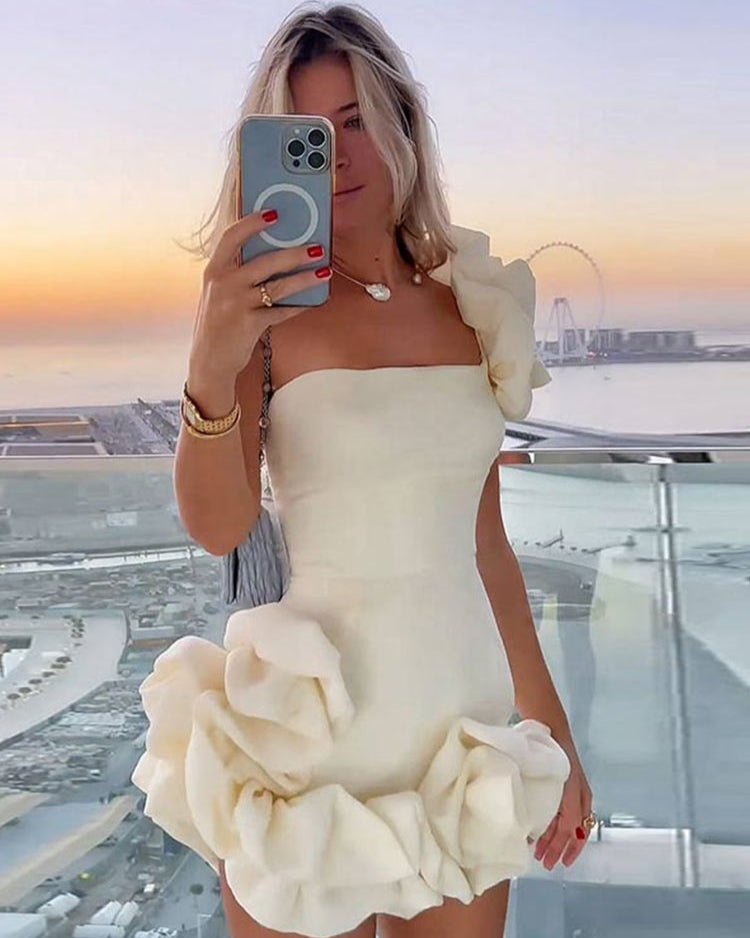 Petal | Mini jurk met plooien